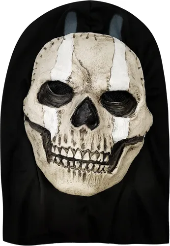 Vista 3 de Máscara de Calavera Fantasma de Cara Completa para Juegos de Guerra y Deportes al Aire Libre Multicolor1