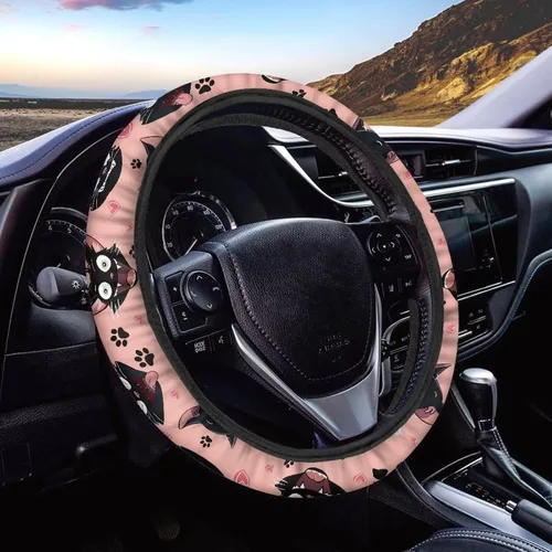 Vista 30 de Asian Dragon - Funda universal para volante de automóvil, accesorios interiores de automóvil, lavable, transpirable, funda para volante