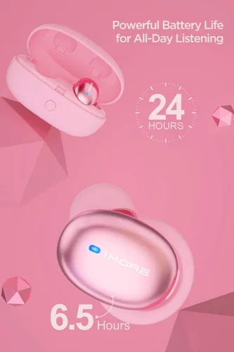 Vista 8 de 1MORE Elegantes auriculares intrauditivos inalámbricos – Bluetooth – 6.5 horas de batería – Carga rápida de 15 minutos para 3 horas de uso – Funda