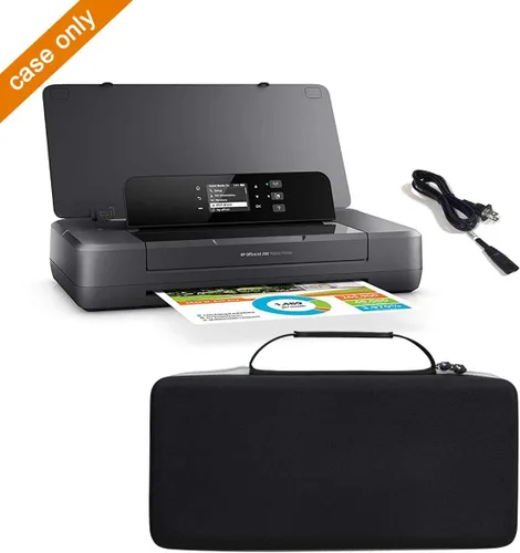 Vista 4 de Aproca Funda compatible con HP OfficeJet 250 Wireless Mobile Printer Scanner CZ992A, bolsa de almacenamiento portátil para accesorios (negro)