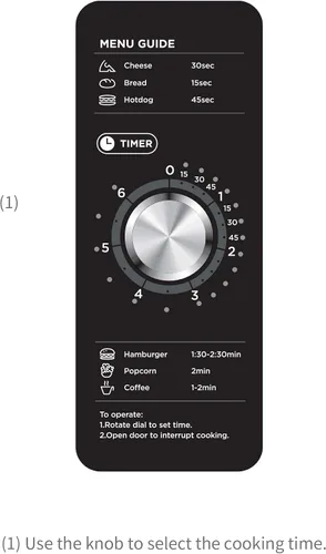 Vista 3 de Midea Equipment 1025F0A - Horno de microondas comercial para encimera con dial, 1000 W, acero inoxidable, 0.9 pies cúbicos