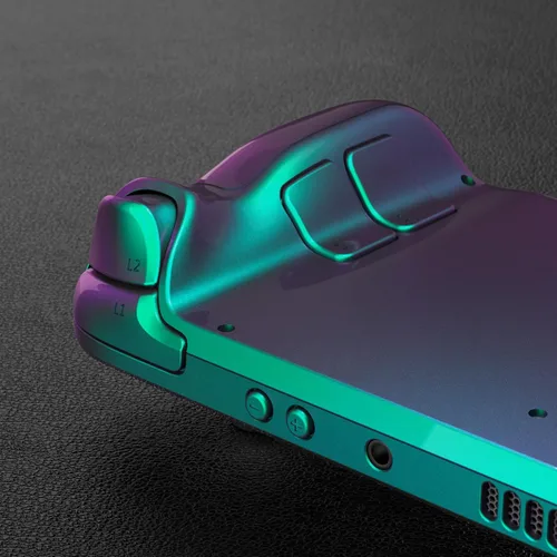 Vista 6 de eXtremeRate - Carcasa de repuesto de bricolaje con juego completo de botones para Steam Deck LCD, carcasa de repuesto personalizada para la parte