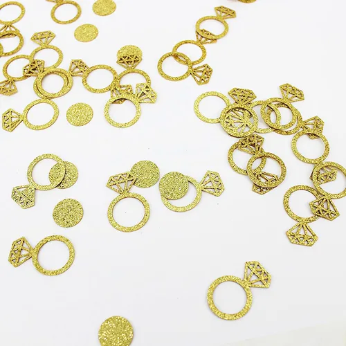 Vista 7 de Gold Wedding Confetti, 100 Pcs I DO Engagement (Pack of 2)