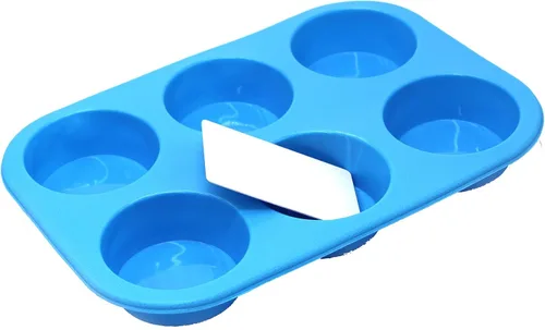 Vista 4 de X-Haibei moldes circulares de silicona para jabón, chocolate, gelatina, panquecito, cupcake, horneado