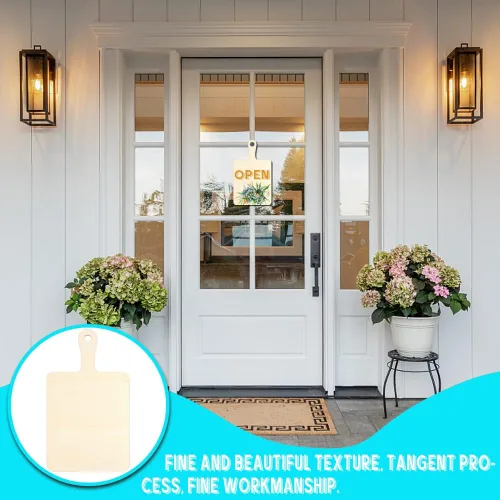 Vista 5 de Vmiapxo Paquete de 16 Tablas de Cortar de Madera Sin Terminar para Manualidades con Mango, Juego de Tablas de Paleta de Madera para Queso y Pan