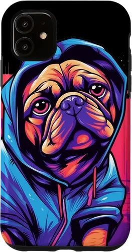 Vista 8 de Funda para iPhone 12/12 Pro Pug Graffiti Pug Owner Pug Lover
