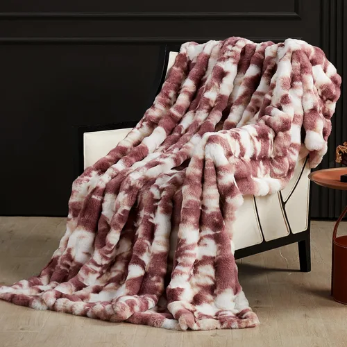 Vista 11 de SAPHREAS Manta de piel sintética para sofá, manta mullida de burbujas para sofá, cama, sala de estar, decoración, regalo suave y acogedor