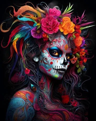Vista 25 de Pintura por números retrato de niña con sombrero de mago Tucocoo, pintura DIY en lienzo con pinceles, pinturas acrílicas, calabaza de Halloween