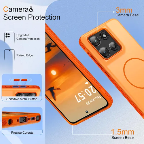 Vista 408 de Jshru Funda para Samsung Galaxy S26 Plus/Galaxy S25 Plus: para Galaxy S24 Plus [compatible con Magsafe] [2 protectores de pantalla HD] cubierta