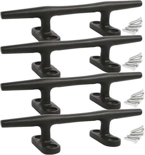 Vista 7 de Boat Cleats 4 inch/5 inch/6 inch/8 inch Marine Dock Cleats Stainless Steel Boat Rope Cleat with Fasteners for Marine, Deck, Nautical Décor plateado