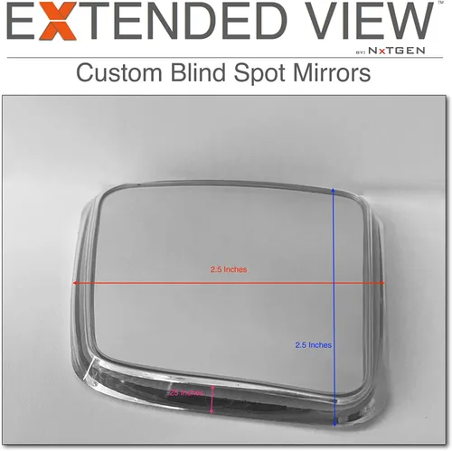 Vista 7 de NXTGEN - Espejos de punto ciego personalizados, compatibles con espejos de fábrica Ford F150 de 13ª generación 2015-2020 con BLIS Vista extendida