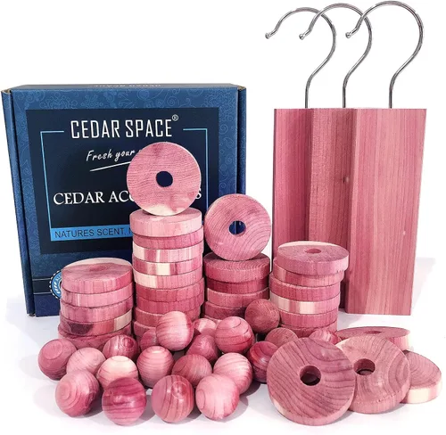 Vista 9 de Cedar Space Bloques de cedro para almacenamiento de armario, bloques de cedro rojo 100% aromático, tablones de cedro, 16 piezas para cajones