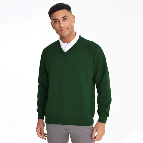 Vista 4 de Colorsure - Sudadera con cuello en V para hombre