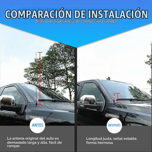 Vista 3 de 1 pieza de antena de bala modificada para coche, antena decorativa personalizada antirrobo con bandera americana de 5.5", señal estable con Bandera