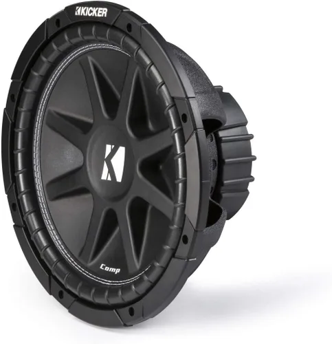 Vista 3 de KICKER 43C124 Comp 12" 300 vatios SVC 4-Ohm Subwoofer de audio para coche Gama baja profunda para camiones y SUV, lista para caja sellada o portada