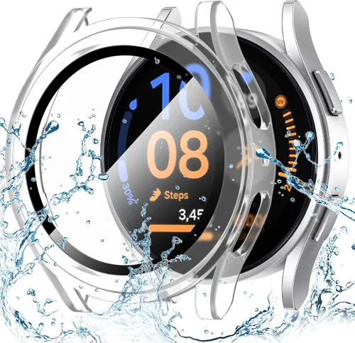 Vista 24 de Goton - Funda impermeable para Samsung Galaxy Watch 5 y 4 y FE, protector de pantalla de 40 mm con vidrio templado, 1 paquete de funda dura de PC