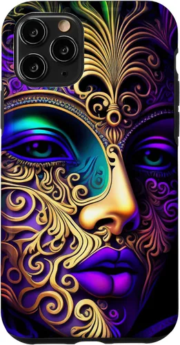 Vista 10 de Funda para disfraz de Mardi Gras psicodélico mágico para iPhone 15