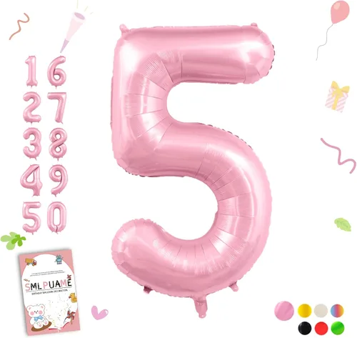 Vista 87 de Globos grandes de 40 pulgadas de números del 0 al 9, globos numéricos para decoración de fiesta de cumpleaños, globos de helio de aluminio