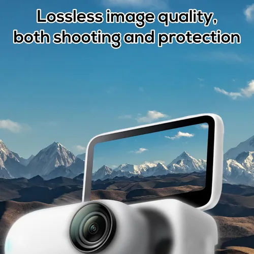 Vista 6 de lasuroa 2 protectores de lente para Insta360 Go 3, protector de lente de vidrio impermeable de alta definición, accesorios de cámara compatibles