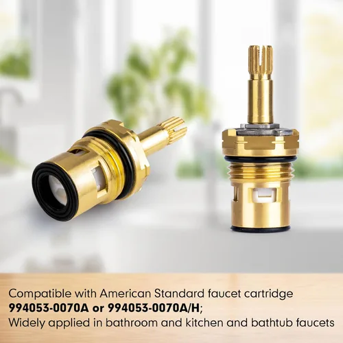 Vista 6 de Paquete de 2 cartuchos de grifo para grifo estándar americano 994053-0070a o 994053-0070a/H Cartucho de válvula de repuesto para grifo de baño