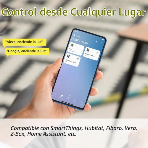 Vista 4 de Minoston Enchufe de salida dual Zwave serie 800, interruptor repetidor Z-Wave de encendido/apagado con 2 enchufes de control individuales, requiere