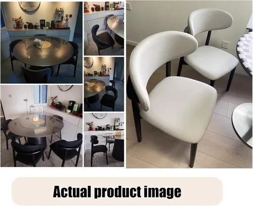 Vista 7 de Solid Wood Dining Chairs Kitchen Chairs Set of 2 Mid Century Modern Dining Chairss with Wooden Frame and Upholstered, Armless, Cafe Casual Chairss