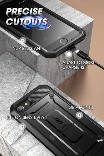 Vista 6 de SUPCASE Funda resistente para iPhone SE de 3ª generación, iPhone SE de 2ª generación, iPhone 7, iPhone 8 (Unicorn Beetle Pro), con protector