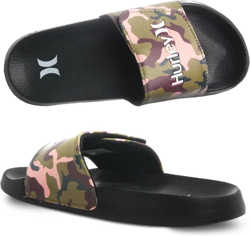 Vista 9 de Hurley Naia - Sandalias de deslizar para niñas y niños, pantuflas de puesta fácil con correa ajustable, sandalias para niños