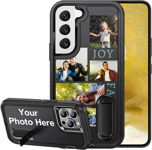 Vista 21 de Funda de teléfono personalizada para Samsung Galaxy S22 5G, funda con soporte incorporado/función atril, cubierta de protección resistente a
