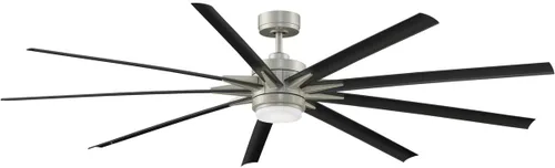 Vista 10 de Fanimation FPD8159BLW Odyn Ventilador de techo para interiores y exteriores de 84 pulgadas con cuchillas negras y kit de luz LED Negro con cuchillas