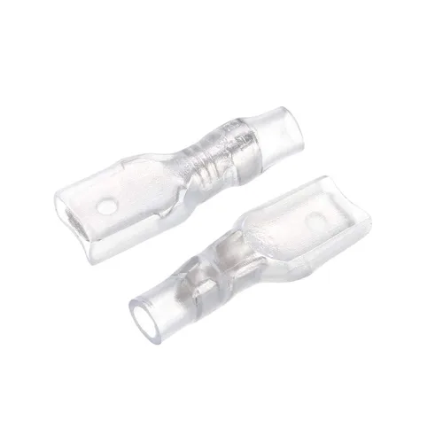 Vista 6 de uxcell 100 unids 0.110 in terminales de alambre conector rápido empalme macho pala conectar con manga aislante