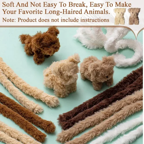Vista 5 de VitalCozy 10 limpiadores de tuberías extra gruesos y peludos de 39.37 pulgadas, material de vellón de piel jumbo, tallos de felpilla esponjosa
