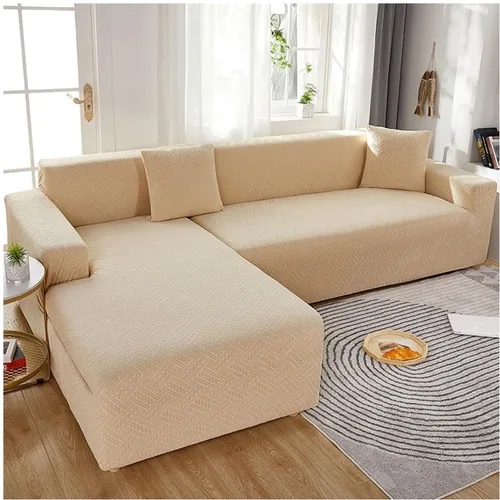 Vista 7 de Daesar Funda de sofá elástica, funda impermeable para sofá de color sólido con patrón de tejido de color sólido y verde (poliéster de 1 plaza)