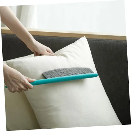 Vista 9 de Cepillo de mango largo, limpiador de cerdas suaves para cama, sofá, muebles, herramienta de limpieza doméstica multiusos con mango verde