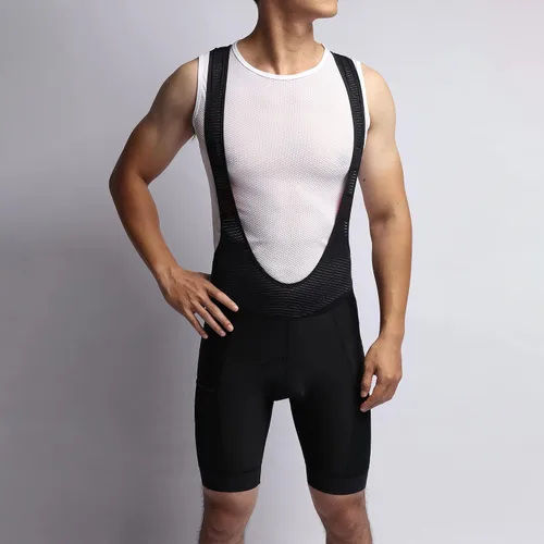 Vista 3 de Pantalones cortos de ciclismo para hombre, 4 bolsillos, pantalones cortos para bicicleta de carretera, pantalones cortos de bicicleta de viaje largo