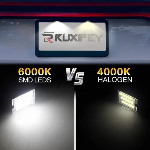 Vista 3 de Juego de 2 lámparas LED para matrícula compatibles con Dodge Durango 2014-2020, camioneta Pickup, luz blanca de 6000K
