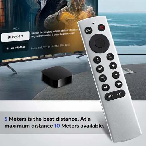 Vista 6 de Repuesto para Apple TV Remoto, Control Remoto para Apple TV 4K/HD (sin voz y Siri)