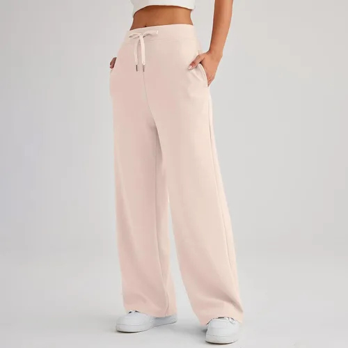 Vista 2 de Gumipy AirEssentials - Pantalones deportivos de pierna ancha para mujer, pantalones de pierna ancha para otoño, holgados, acampanados, cintura alta