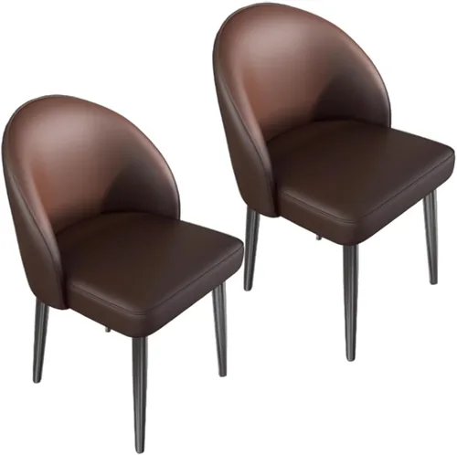 Vista 52 de YVYKFZD Juego de sillas de comedor, silla de comedor de cuero con respaldo curvo, sillas de cocina sin brazos, silla auxiliar tapizada cómoda
