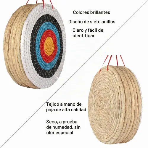 Vista 3 de Archery Targets Straw Solid Hand-Made Archery Target for Recurve Bow Compound Bow or Longbow 20 Inches Traditional Bow Arrow Target for Adult