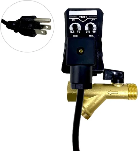 Vista 4 de Válvula de drenaje automática electrónica G1/2" 1,6 MPa, drenador automático para tanque de aire o secador de aire, CA 110V 50Hz con enchufe de EE.