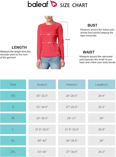 Vista 6 de BALEAF Camisas de manga larga para mujer, protección solar UPF50+, secado rápido, senderismo, pesca