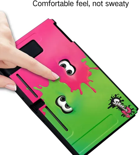 Vista 3 de PERFECTSIGHT Cute Protective Case for Nintendo Switch, Kawaii Soft TPU Slim Cover, Cartoon Hard Shell Dockable Case for NS Console and Joy Con