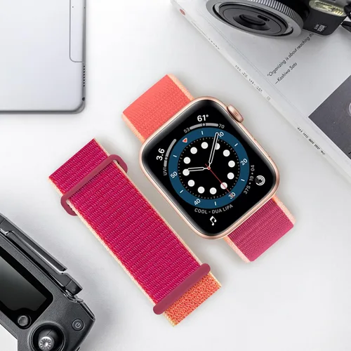 Vista 2 de Paquete de 6 correas deportivas compatibles con Apple Watch de 1.496 in 1.575 in 1.614 in 1.654 in 1.732 in 1.772 in 1.811 in 1.929 in para iWatch