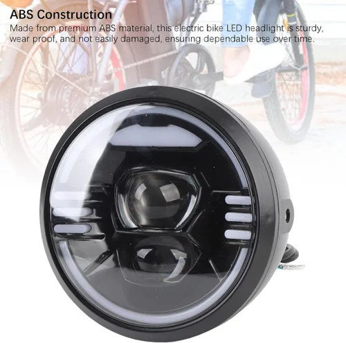 Vista 4 de SUNGOOYUE Faro eléctrico para bicicleta, luz frontal LED brillante iluminación para conducción nocturna ABS vivienda fácil instalación kit