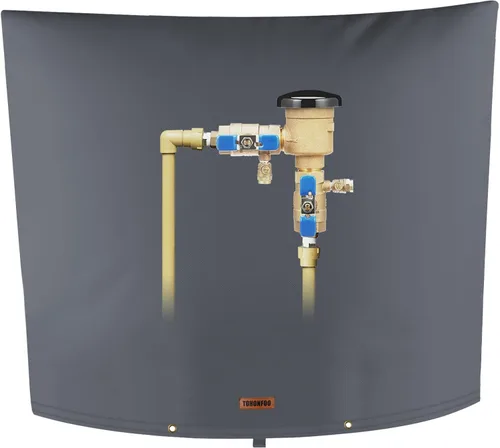 Vista 47 de Cubierta aislante de tubería para prevención de reflujo (5°F) – Bolsa aislada para válvula de aspersor de riego – Cubierta de bomba de pozo de agua