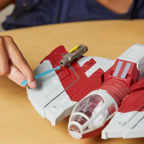 Vista 4 de STAR WARS Mission Fleet T-6 Jedi Shuttle, juego de figuras de acción Ahsoka a escala de 2.5 pulgadas, barcos, juguetes para niños y niñas de 4 años