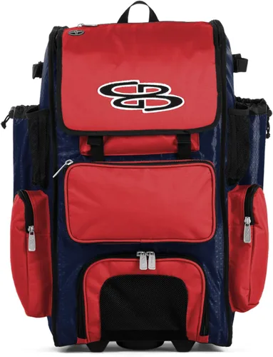 Vista 13 de Boombah Rolling Superpack - Bolsa para equipo de béisbol/sóftbol, varios colores, mango telescópico y capacidad para 4 murciélagos, versión