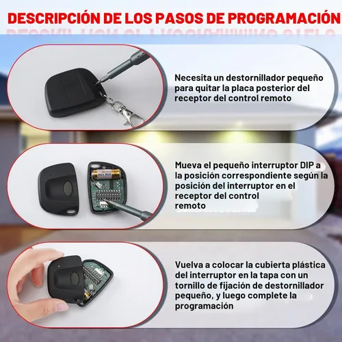 Vista 4 de Kingdder 1 unidad de control remoto para puerta de garaje compatible con multicódigo lineal 300 mhz 10 interruptor de inmersión 3089 3060 3070