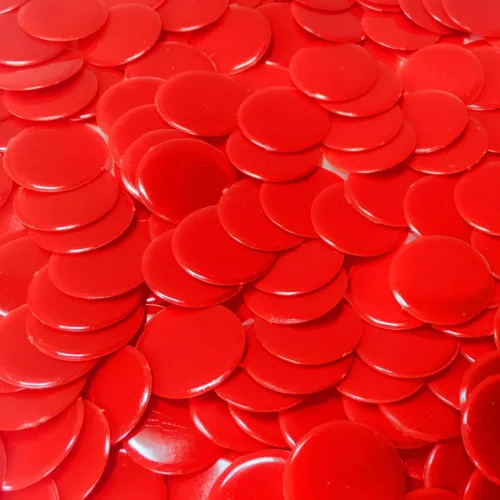 Vista 14 de MR CHIPS Chips de bingo de plástico para juegos 1000 unidades - Mezcla transparente de 7 colores que cuenta 3/4 pulgadas